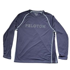 Peloton Solfire Men’s Purple Grey Dri-Fit Long Sleeve Shirt Size Large